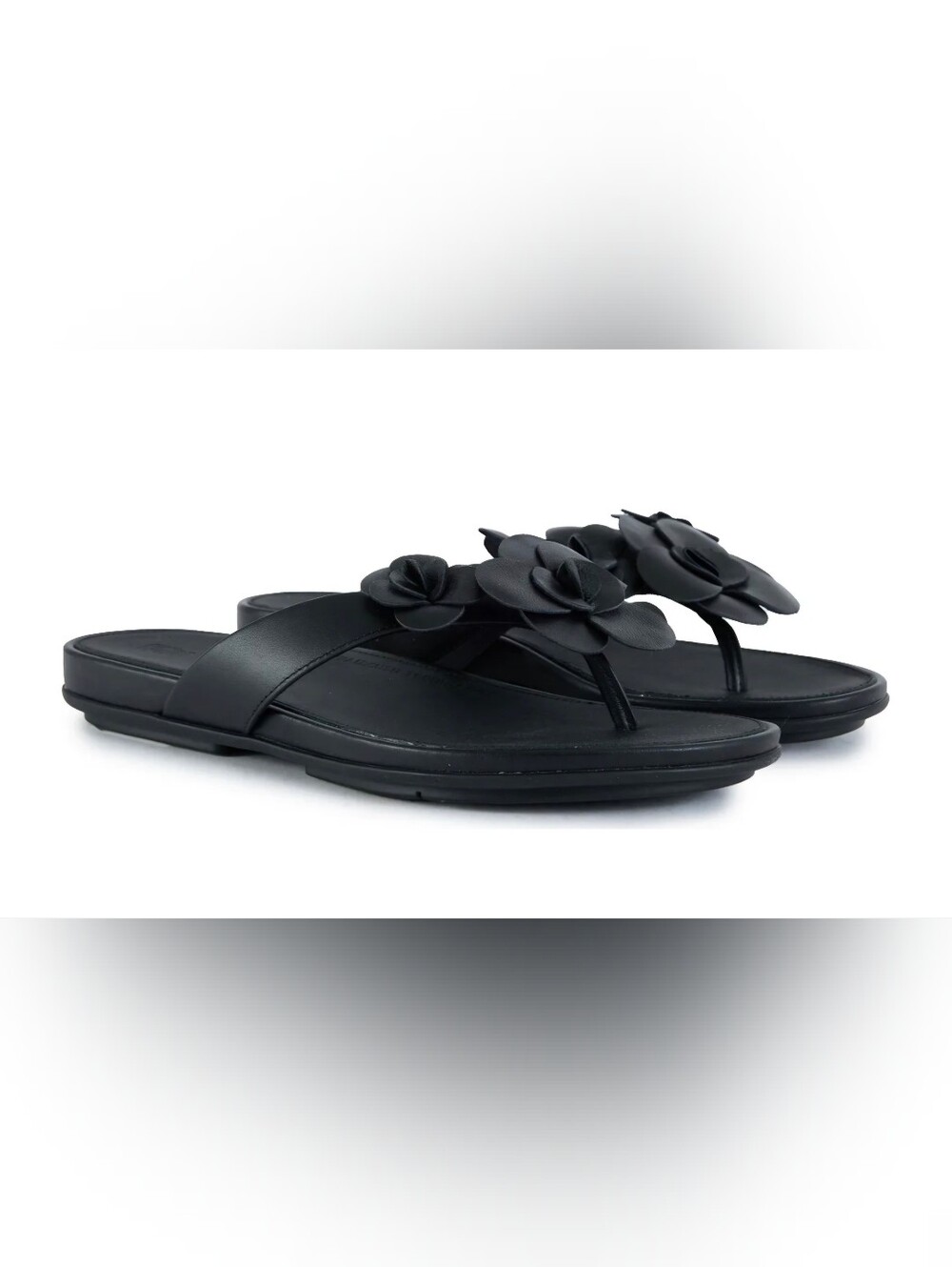 Johnston & Murphy Floral Appliqué Thong Sandals Size 9